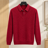Patrick Textured Sweater - Bright Red