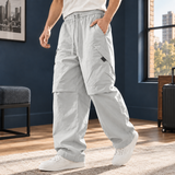 Rhys Relaxed Cargo Pants - White Gray