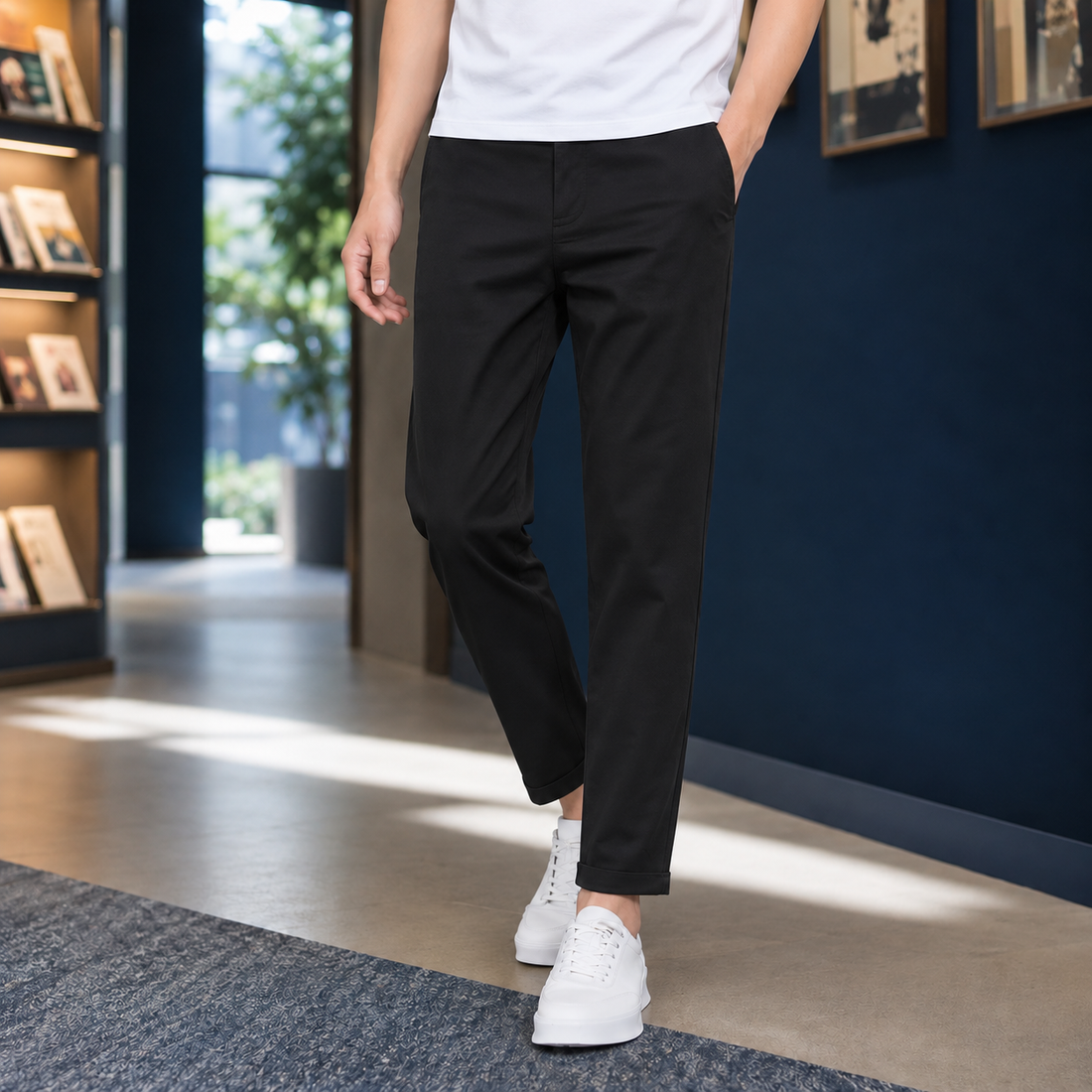 Austin Straight Leg Pants - Black