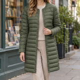Annabeth Quilted Overcoat - Army Green