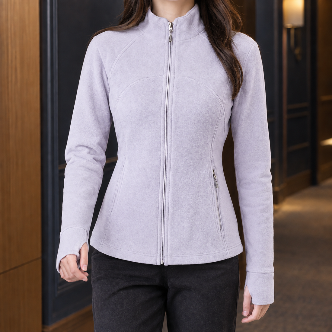 Faith Stand Collar Jacket - Taro Purple
