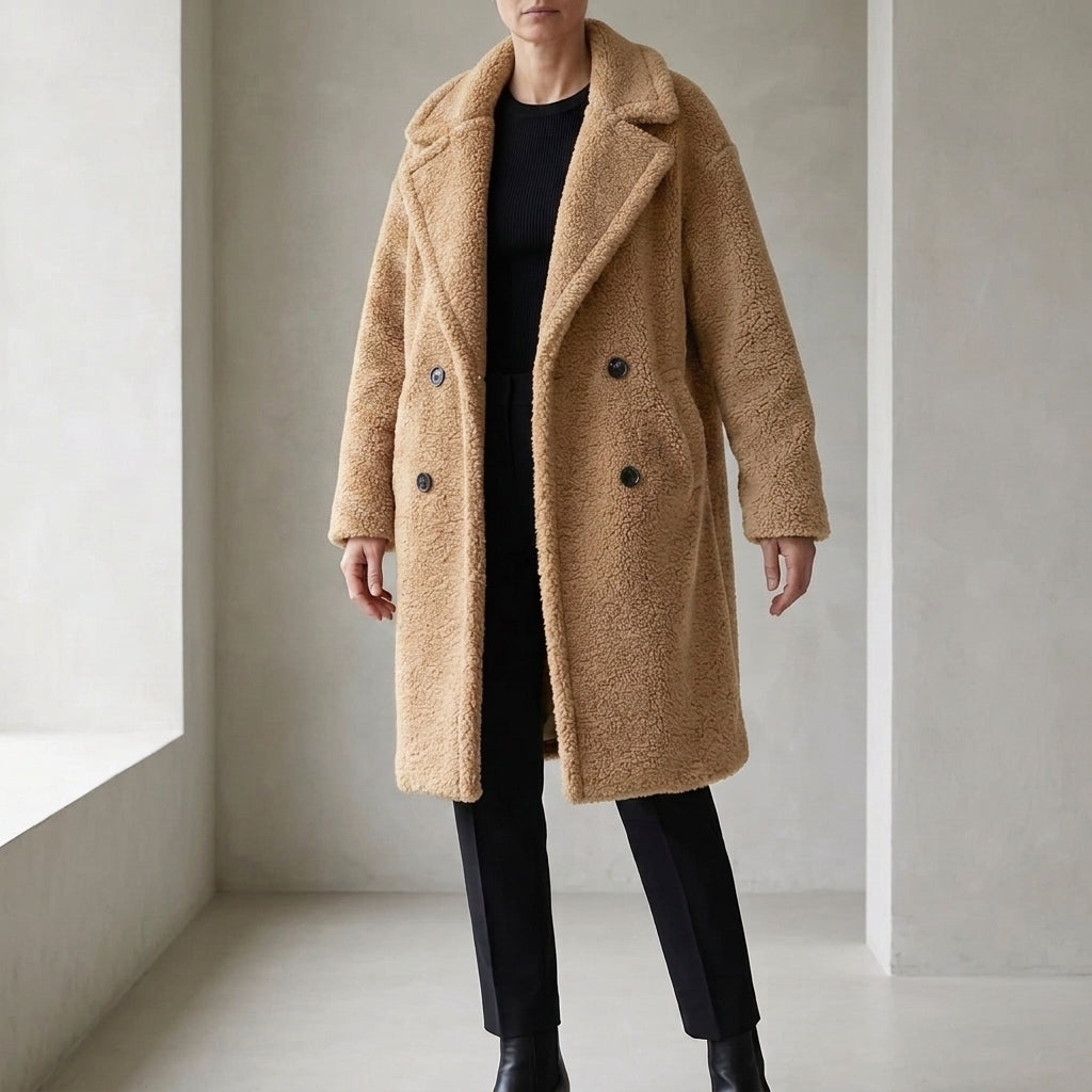 Alessia Teddy Coat - Khaki