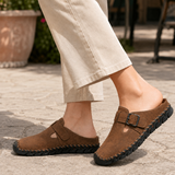 Terenzi Buckle Mules - Brown