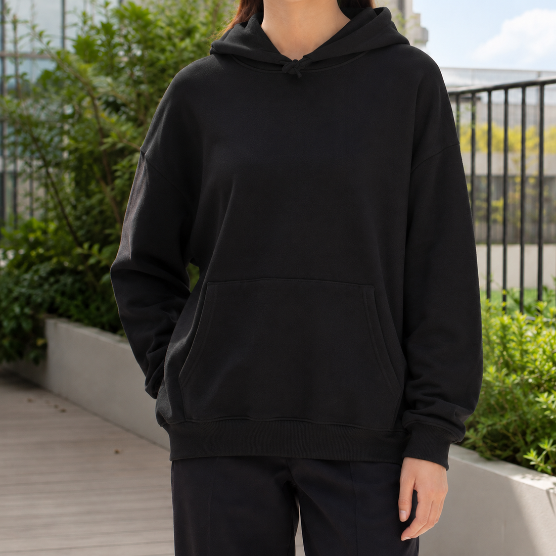 Cordelia-Grace Relaxed Hoodie - Black