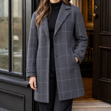 Sibylla-Sage Checked Jacket - Gray