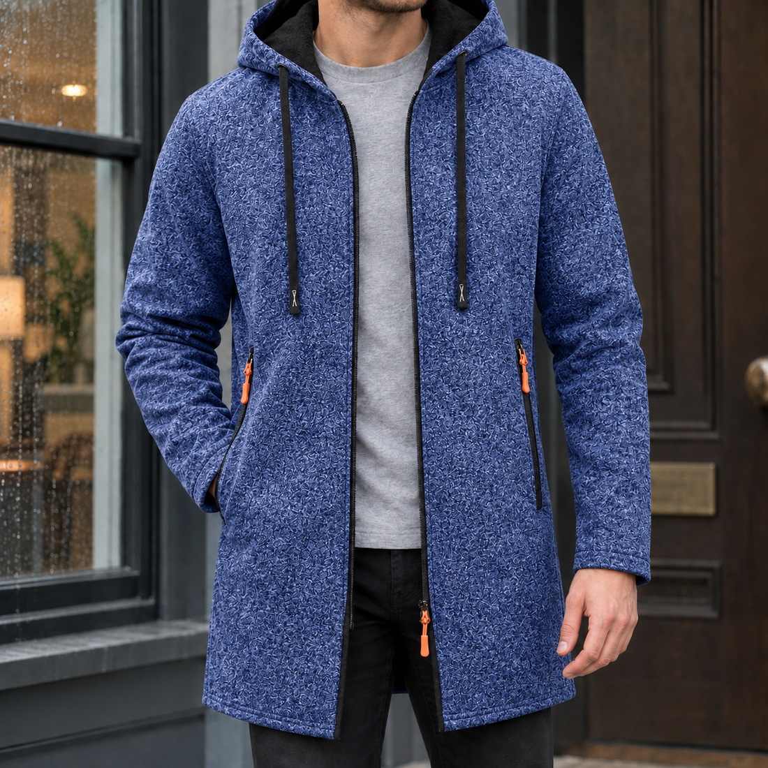 Stephen Longline Jacket - Navy Blue