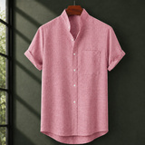 Beckett Stand Collar Shirt - Pink