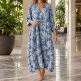 Alexia Relaxed Maxi Dress - Blue Leaf