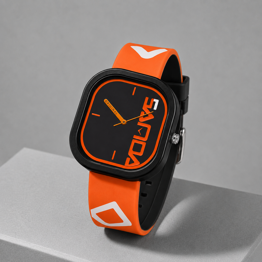 Cromwell Square Watch - Black Orange