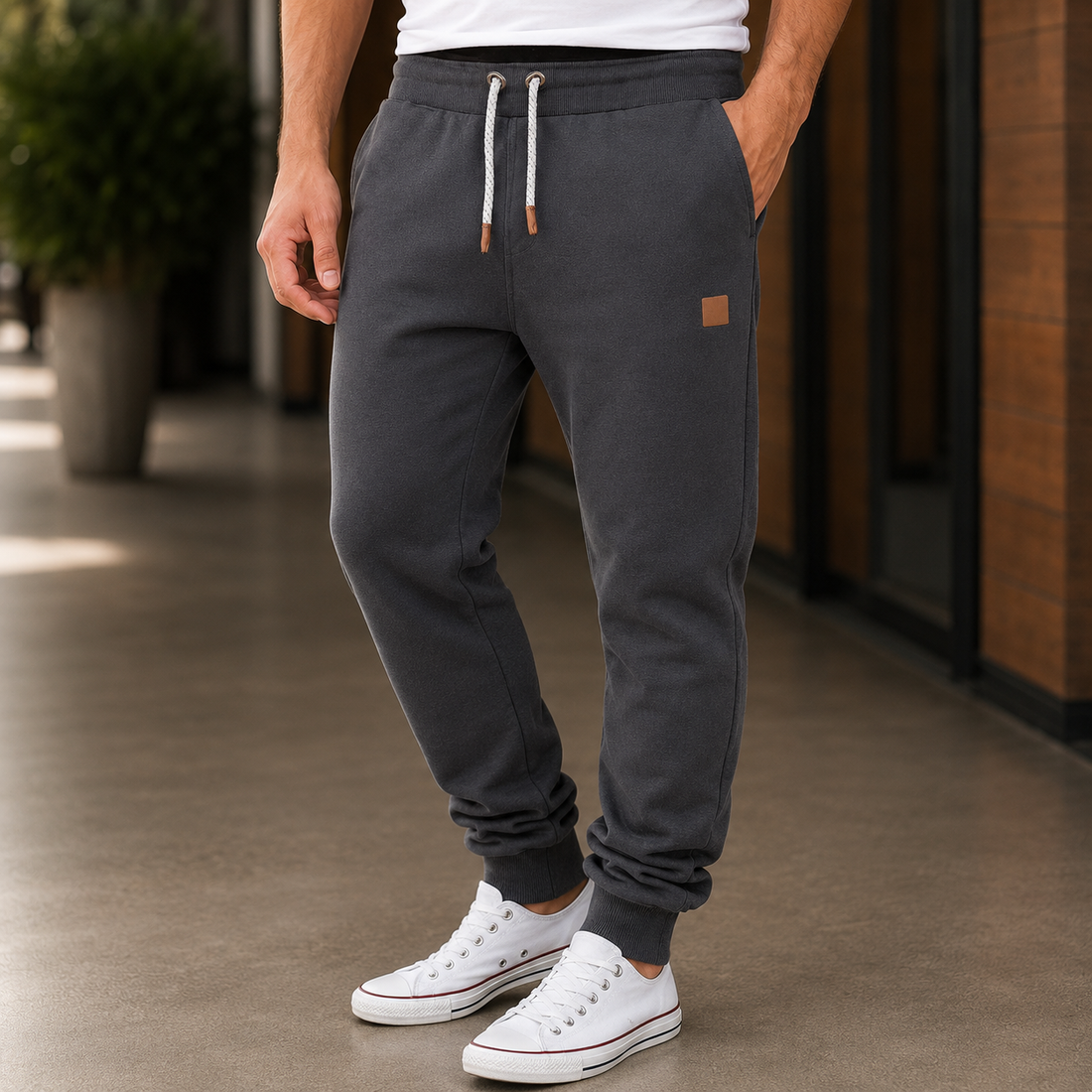 August Tapered Joggers - Charcoal Gray