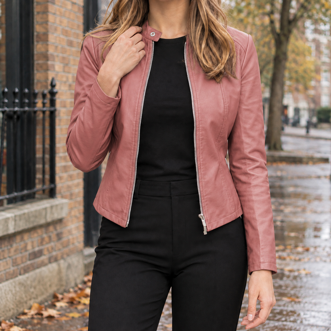 Gloria-Jane Leather-Look Jacket - As Pictured