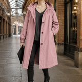 Calla Hooded Overcoat - Pink