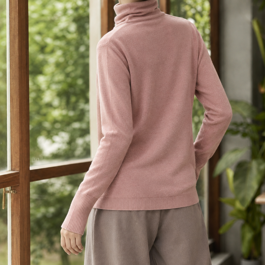 Oriane Turtleneck Sweater - Pink