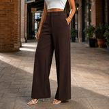 Rosalie-Faye Wide-Leg Pants - Brown