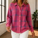 Francesca Plaid Sweater - Pink
