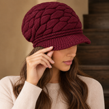 Fenmore Cable Knit Cap - Burgundy