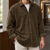 Eric Corduroy Overshirt - Brown