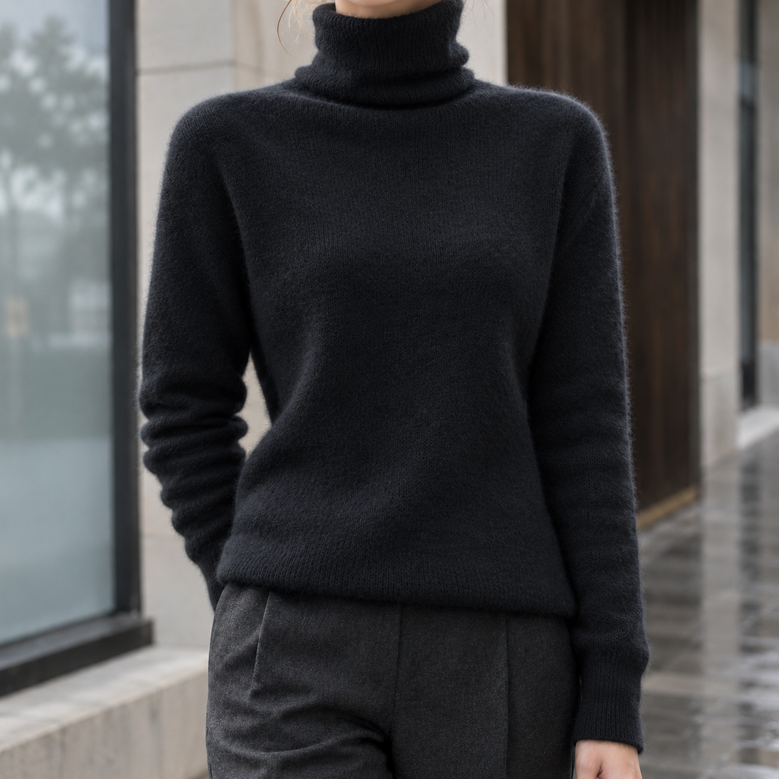 Godiva Turtleneck Sweater - Black
