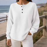 Yvette-June Waffle Top - White