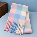 Lockwood Plaid Cashmere Scarf - Pastel Multi