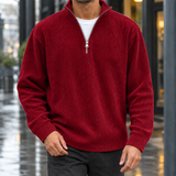 Calvin-Reid Stand Collar Pullover - Wine Red