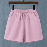 Hermione Wide-Leg Shorts - Rose Powder