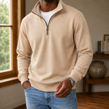Idris Quarter Zip Sweater - Khaki