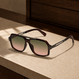 Phoebe-Mae Pilot Sunglasses - Brown Green Pink Fade