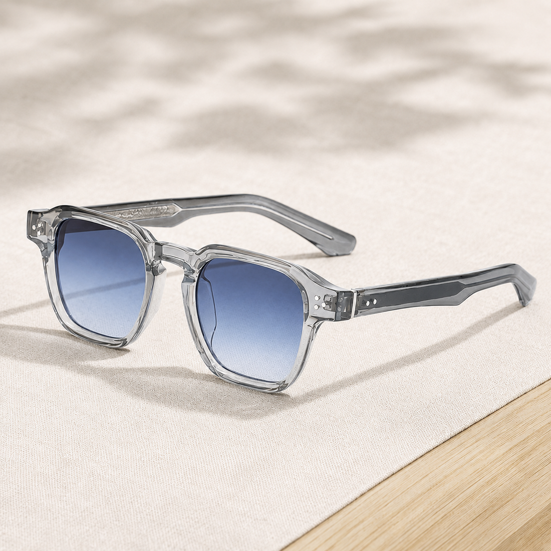 Orson Retro Sunglasses - Clear Gray