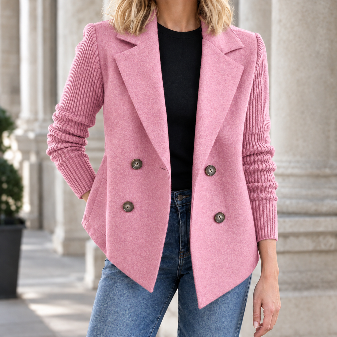 Ines Wool Blazer - Pink