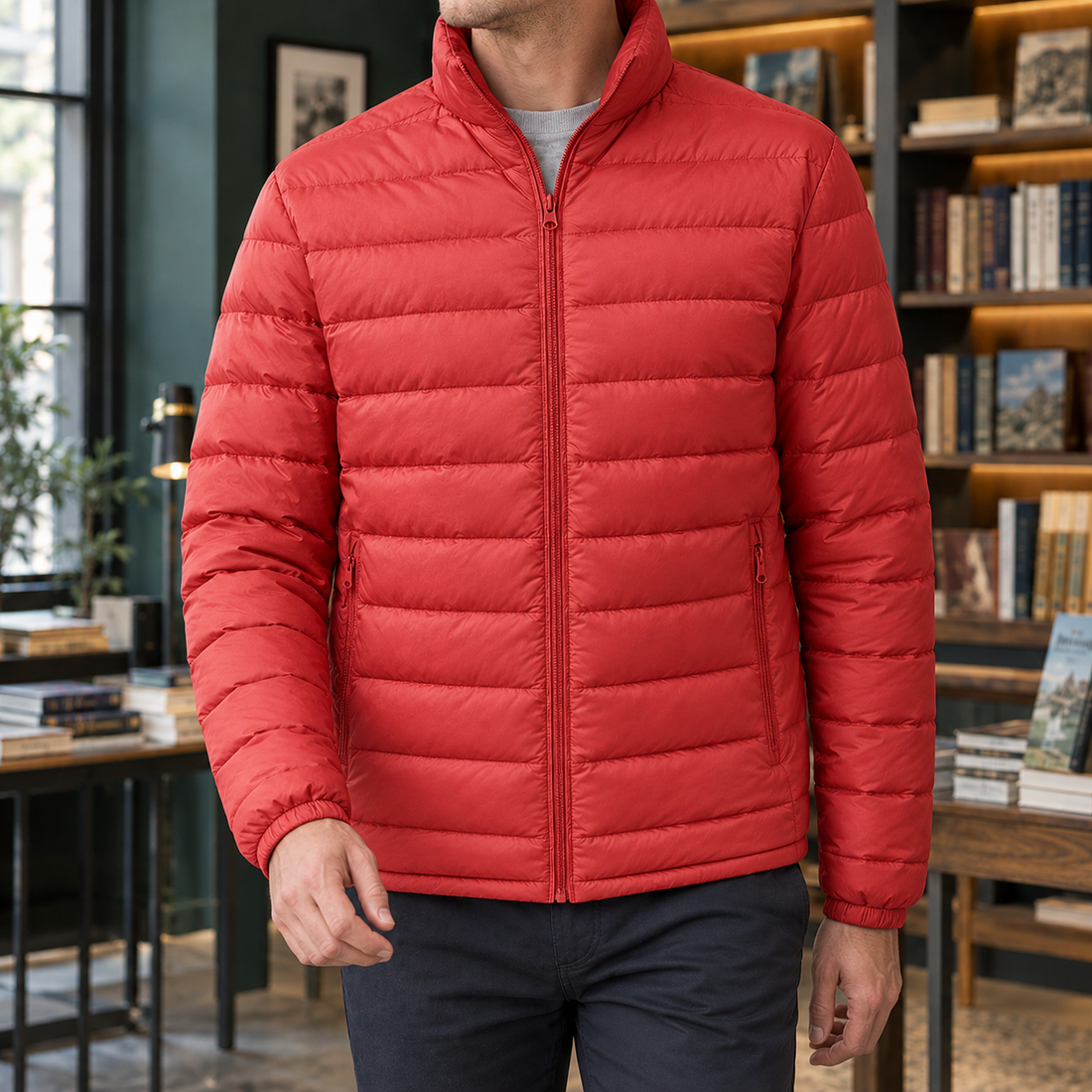 Benjamin Quilted Jacket - Wine Red