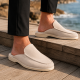 Bologna Suede Mule Loafers - Cream