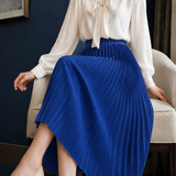 Aurelia Pleated Midi Skirt - Royal Blue