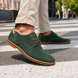 Romano Suede Derby Shoes - Green