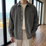 Valencia Corduroy Shirt - Dark Gray