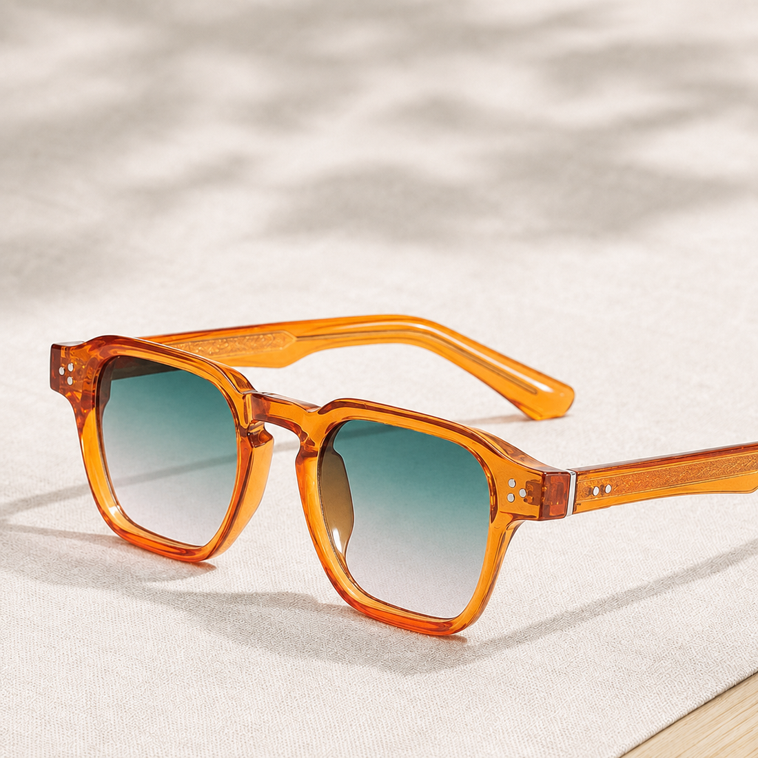 Orson Retro Sunglasses - Amber Orange